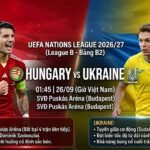Ảnh bìa nhận định trận đấu Hungary vs Ukraine tại UEFA Nations League 2026/27