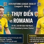 Ảnh bìa nhận định trận đấu Thụy Điển vs Romania tại UEFA Nations League 2026/27