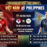 Ảnh bìa nhận định trận đấu Việt Nam vs Philippines lúc 19h30 ngày 26/9 lượt 1 bảng B FIFA ASEAN Cup 2026 trên TieuLamTV.